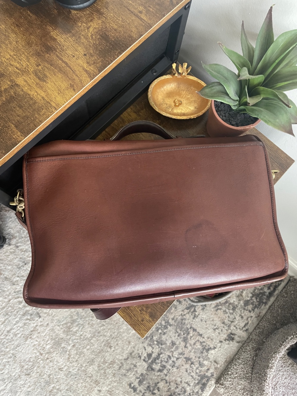 Vintage Coach Lexington Messenger Bag Briefcase British Tan - Picture 14 of 16